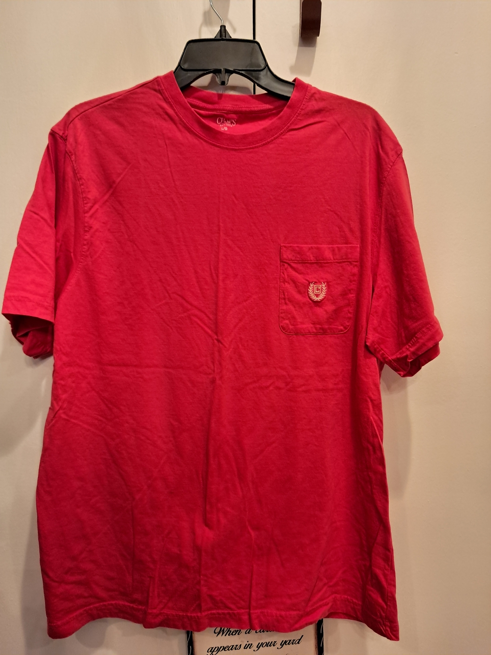Chaps Bright Red Short Sleeve Pocket Tee